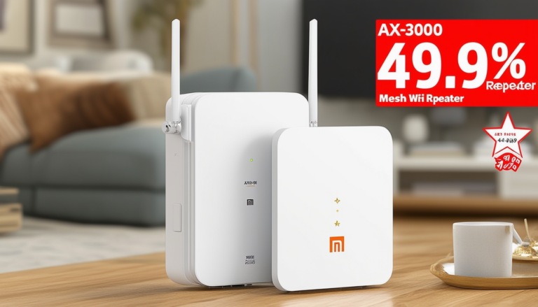 profitez d'une offre exceptionnelle sur le répéteur wifi xiaomi mesh system ax3000 à seulement 49,99 € ! bénéficiez d'une réduction de 30% et d'une note impressionnante de 4 étoiles. améliorez votre connexion internet dès maintenant !