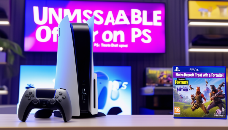 profitez d'une offre exceptionnelle chez electro dépôt : repartez avec une console ps5 flambant neuve et le célèbre jeu fortnite inclus ! ne manquez pas cette opportunité de plonger dans l'univers du gaming.